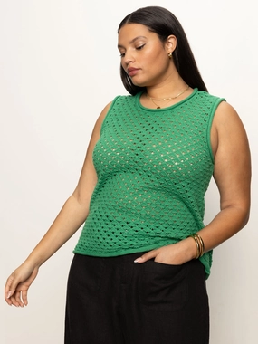 indoor activities Crochet Shell Sweater Palm Extended Sizing