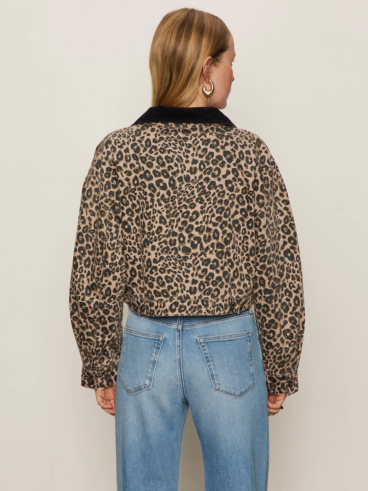 Cropped Barn Jacket French Kitty forest spot