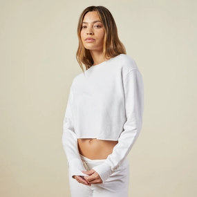 Wardrobe Staple Cropped Boyfriend Sweatshirt