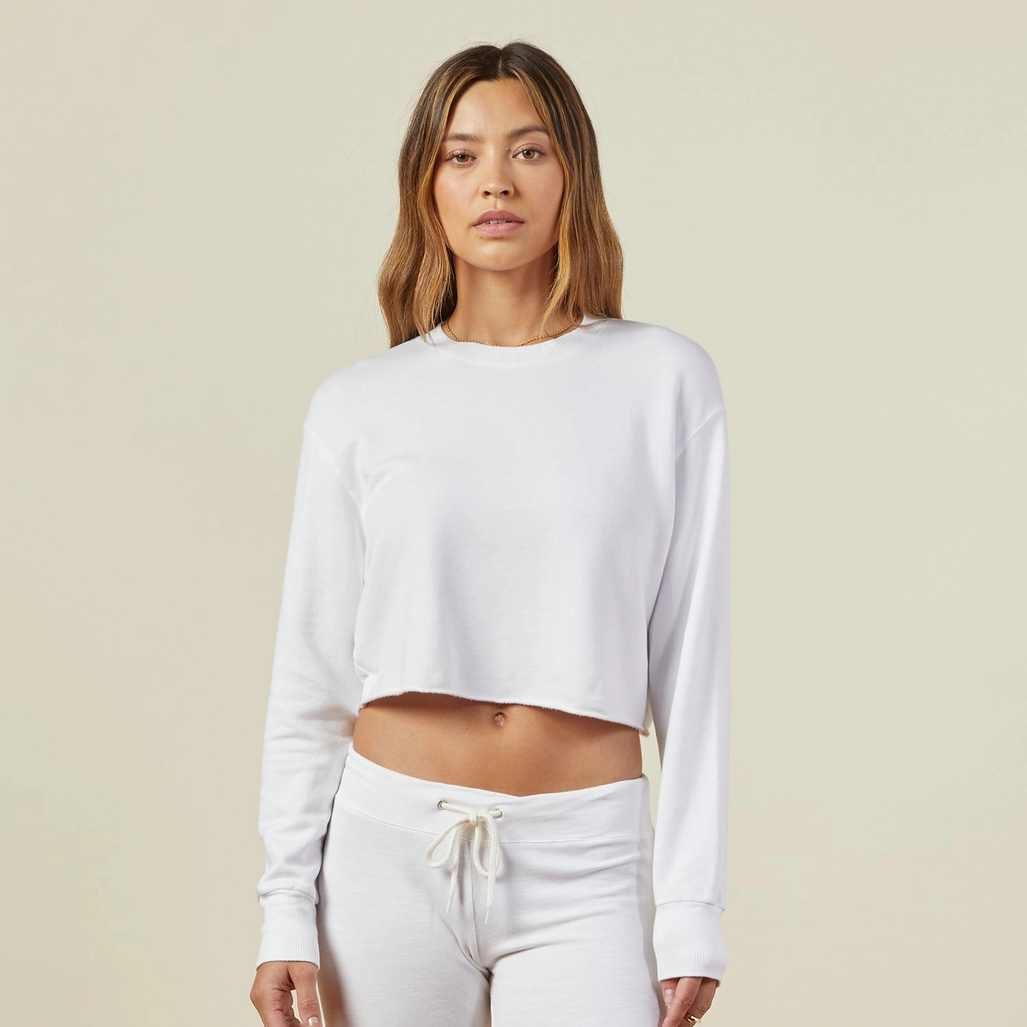 Cropped Boyfriend Sweatshirt Structured Edge
