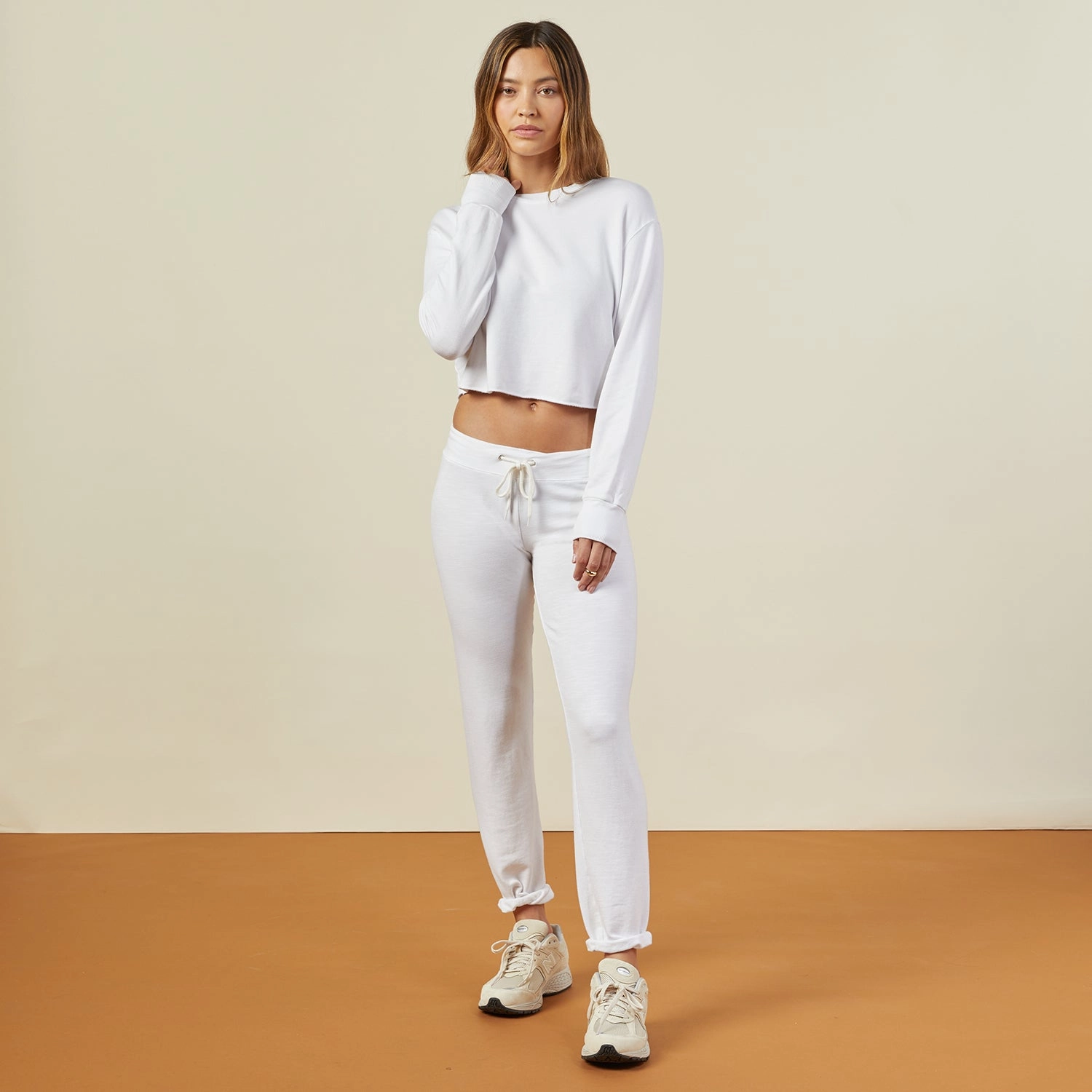 Cropped Boyfriend Sweatshirt Structured Edge