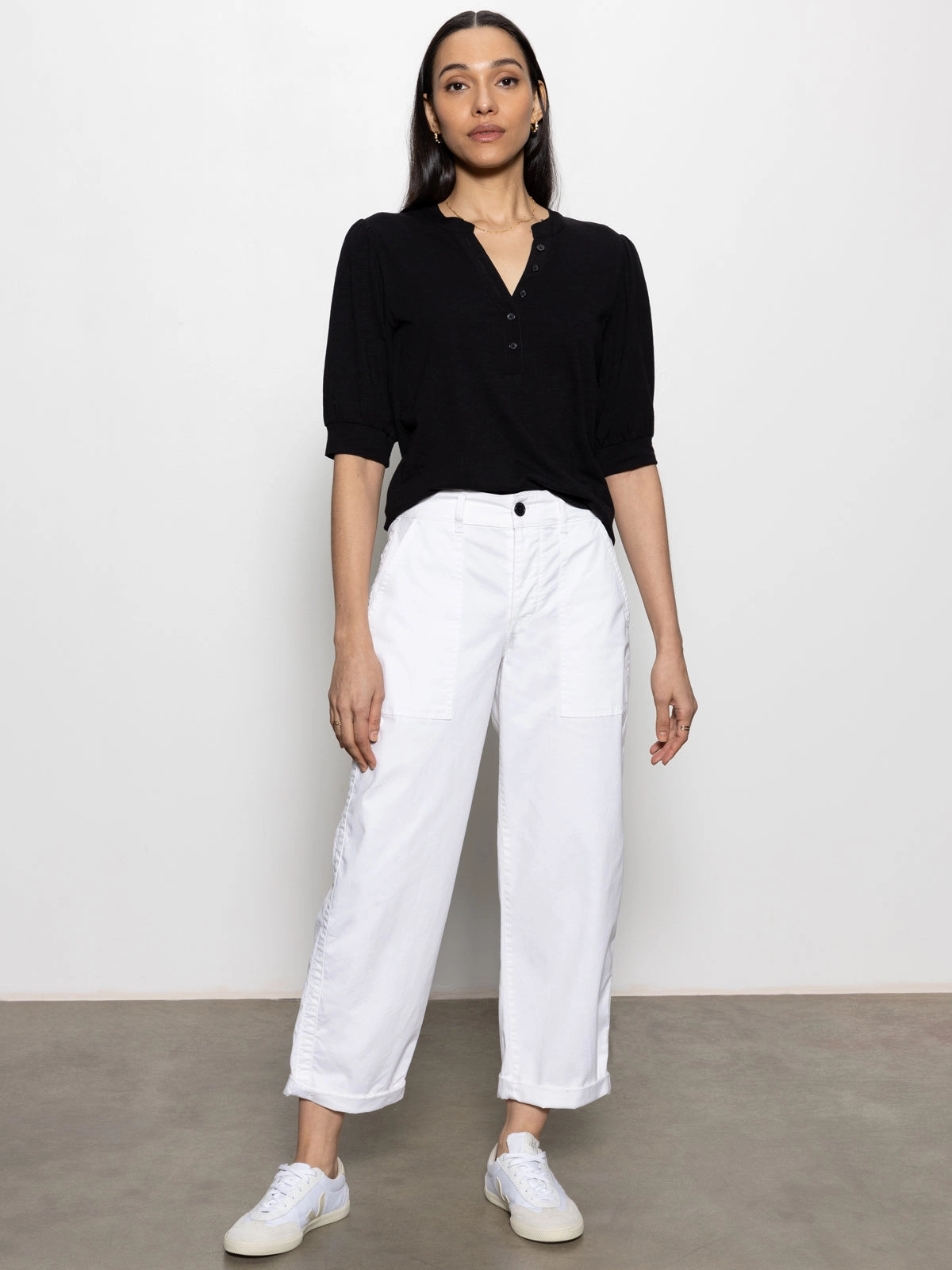 Cruiser Chino Semi High Rise Pant Bleached White High Waist
