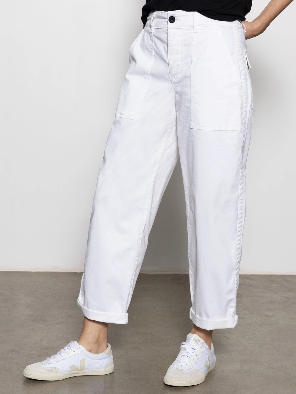 Cruiser Chino Semi High Rise Pant Bleached White High Waist