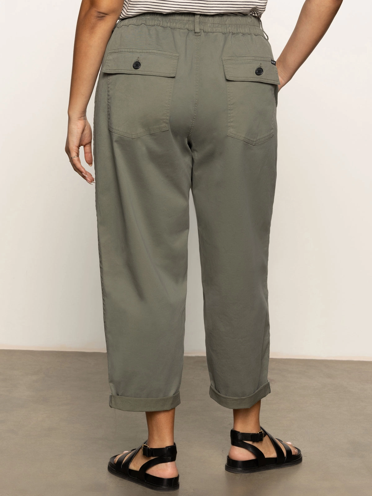 Cruiser Chino Semi High Rise Pant Dark Spruce Extended Sizing Flattering Fit