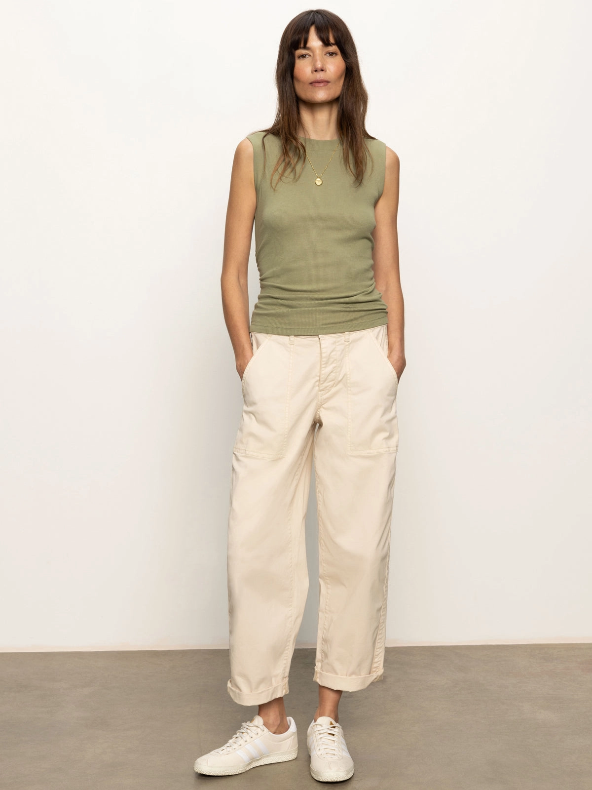 Cruiser Semi High Rise Chino Pant Light Oat Leg-Lengthening