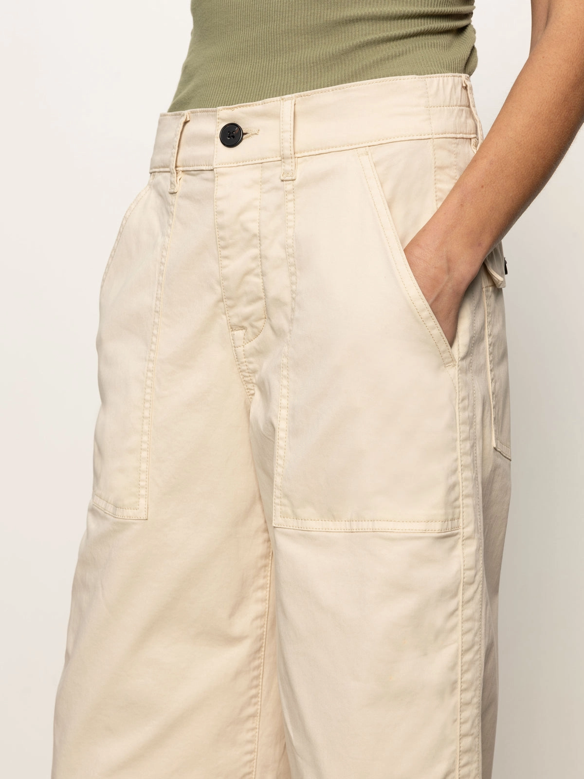 Cruiser Semi High Rise Chino Pant Light Oat Leg-Lengthening