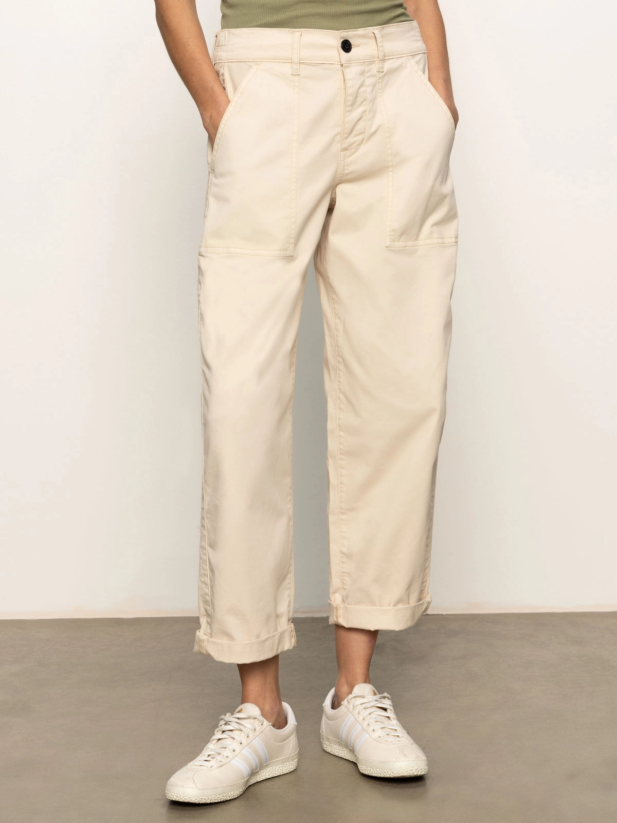 Cruiser Semi High Rise Chino Pant Light Oat linen quality