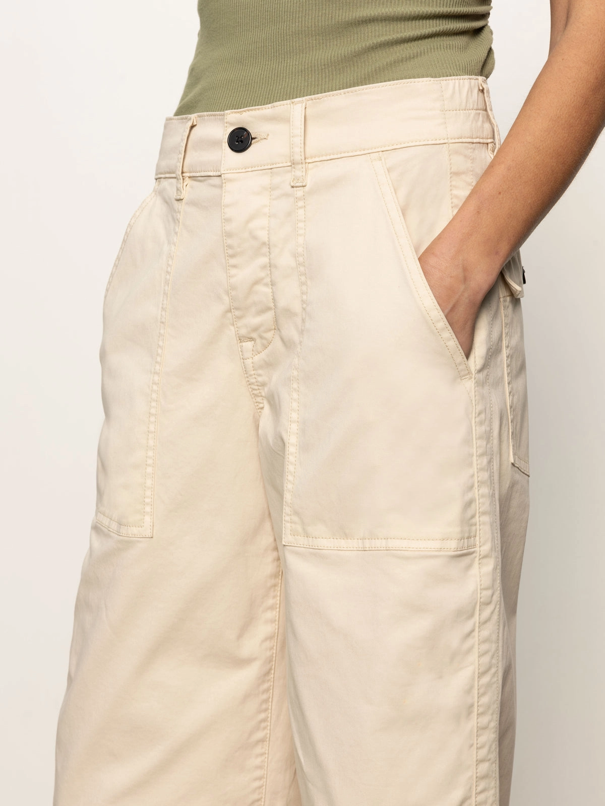 Cruiser Semi High Rise Chino Pant Light Oat Leg-Lengthening