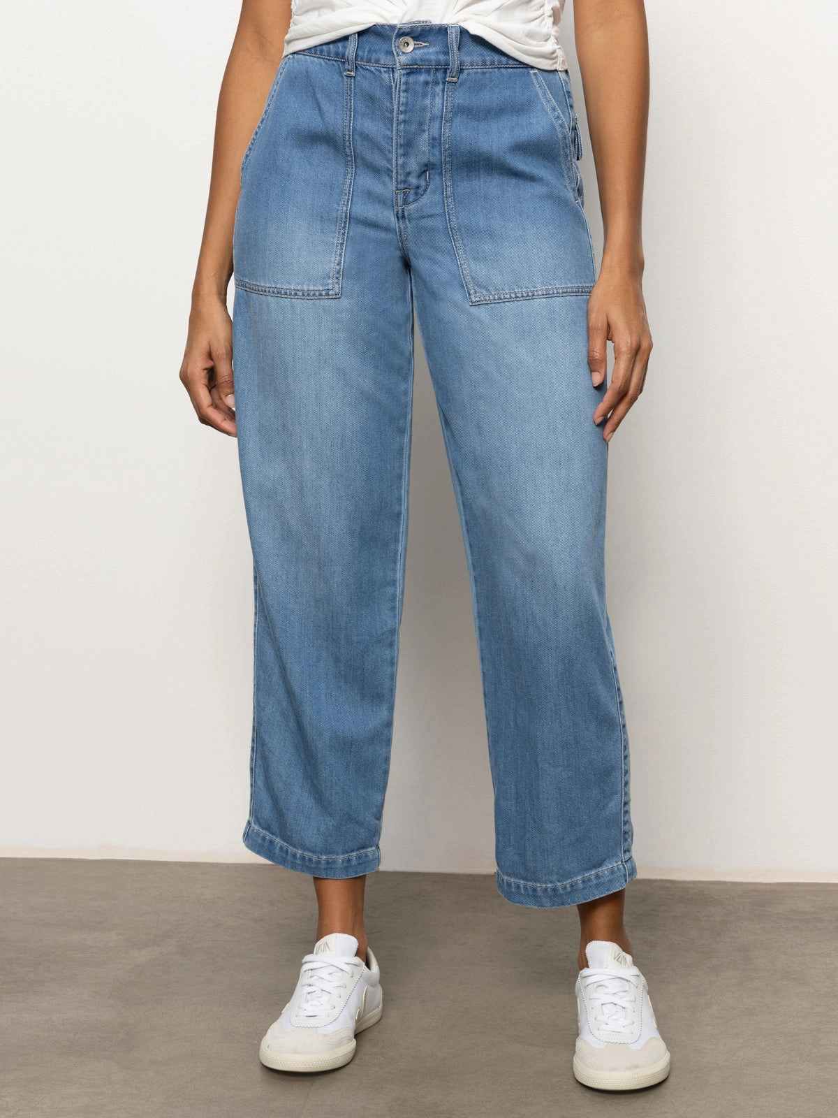 distressed design Cruiser Semi High Rise Chino Pant Waverly