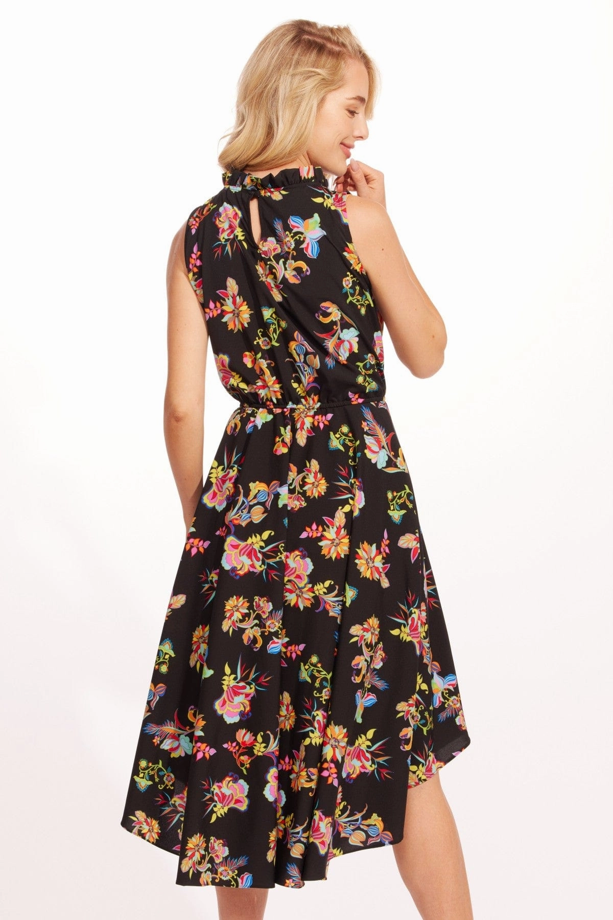 Crystal Detail Shentel Dress - Midnight Floral