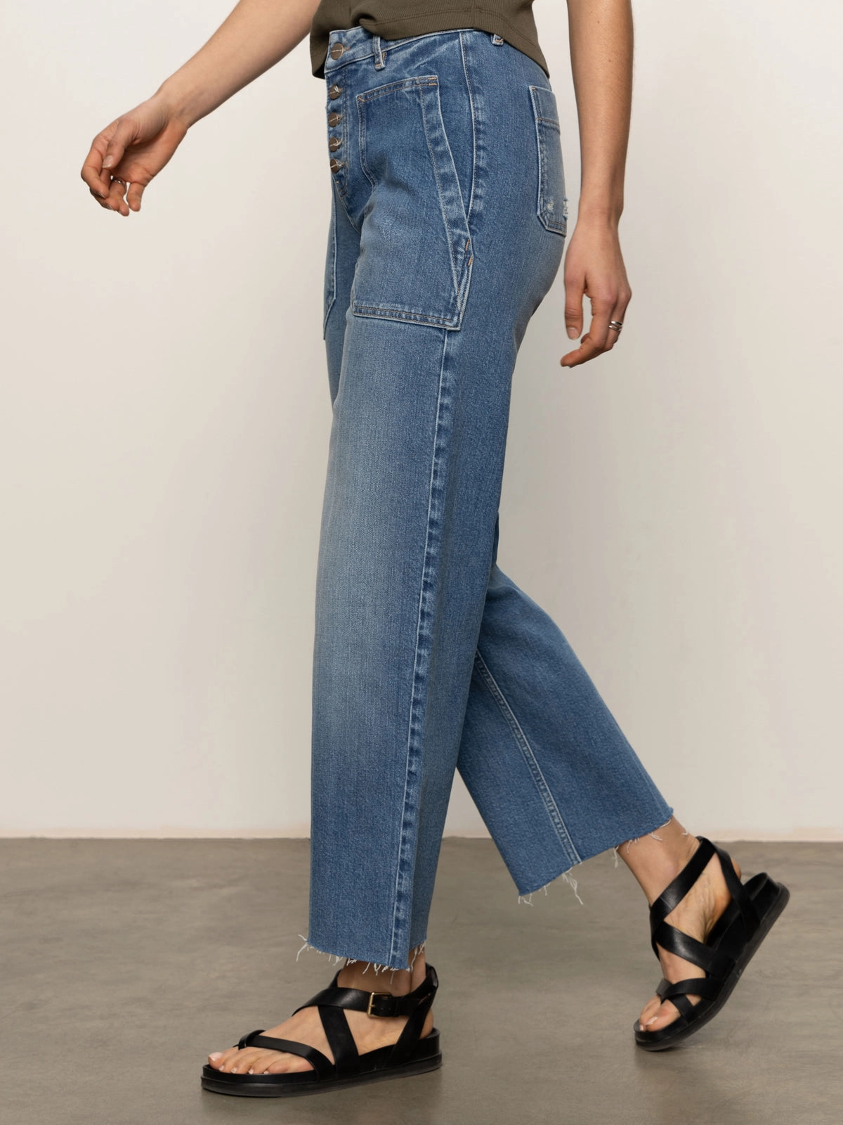 Cuffed-sport Soleil 90's Straight High Rise Jeans Medium