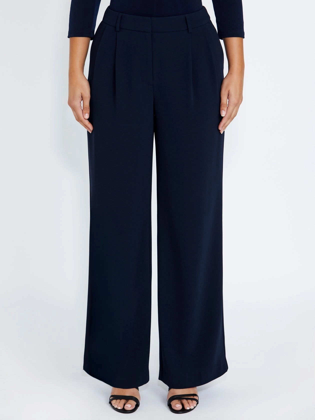 cotton material Gabriella Navy Pant