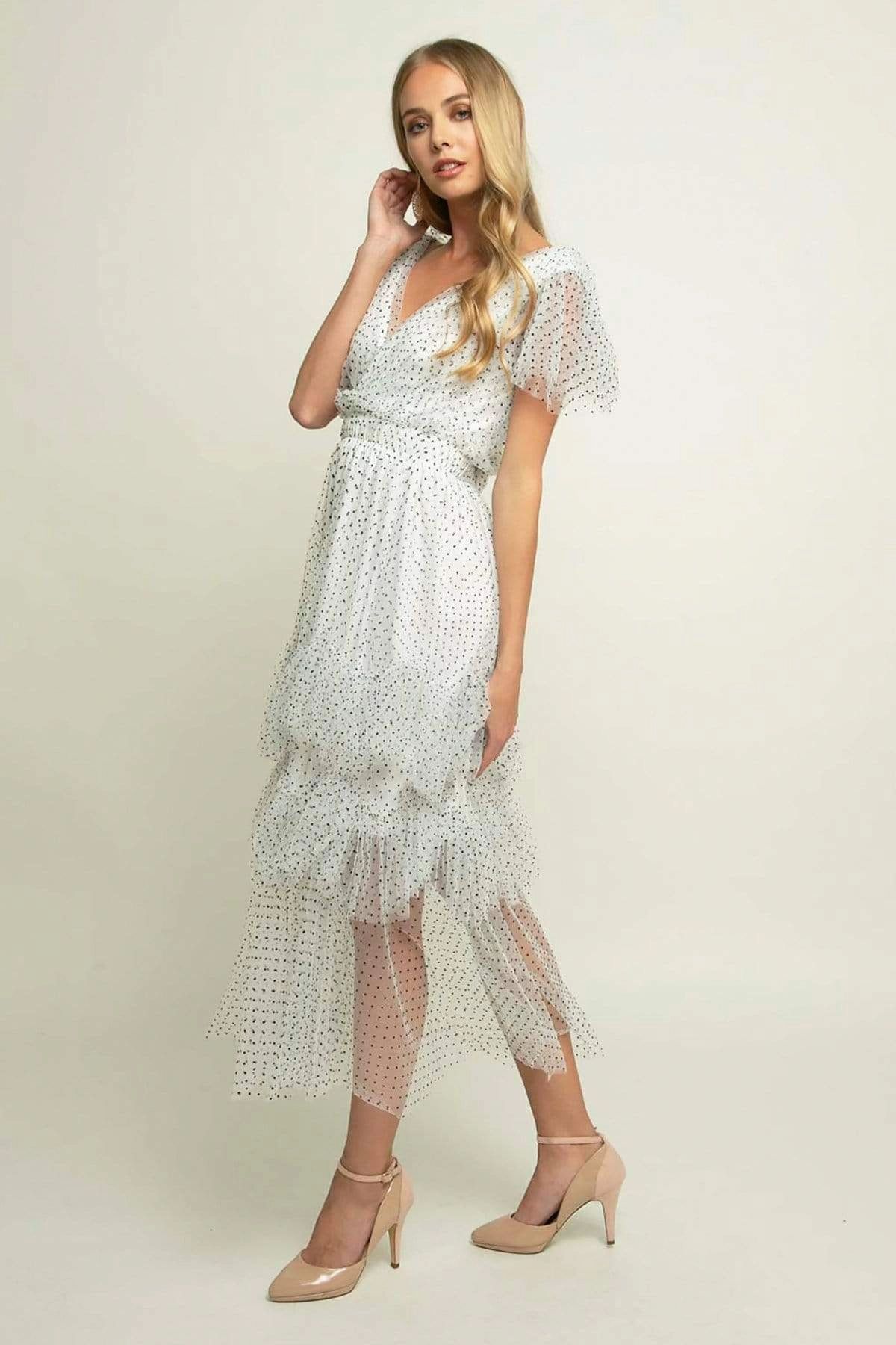 Darling Dress - Macaroon Dot Exposed Zip