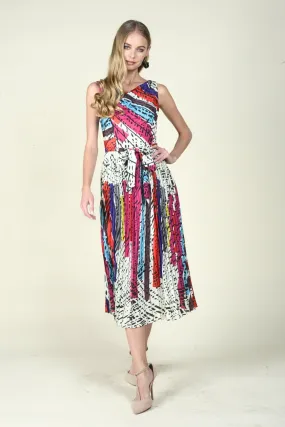 Elegant office dress Poetic Mood Jolie Pleated Midi Dress - Battenburg