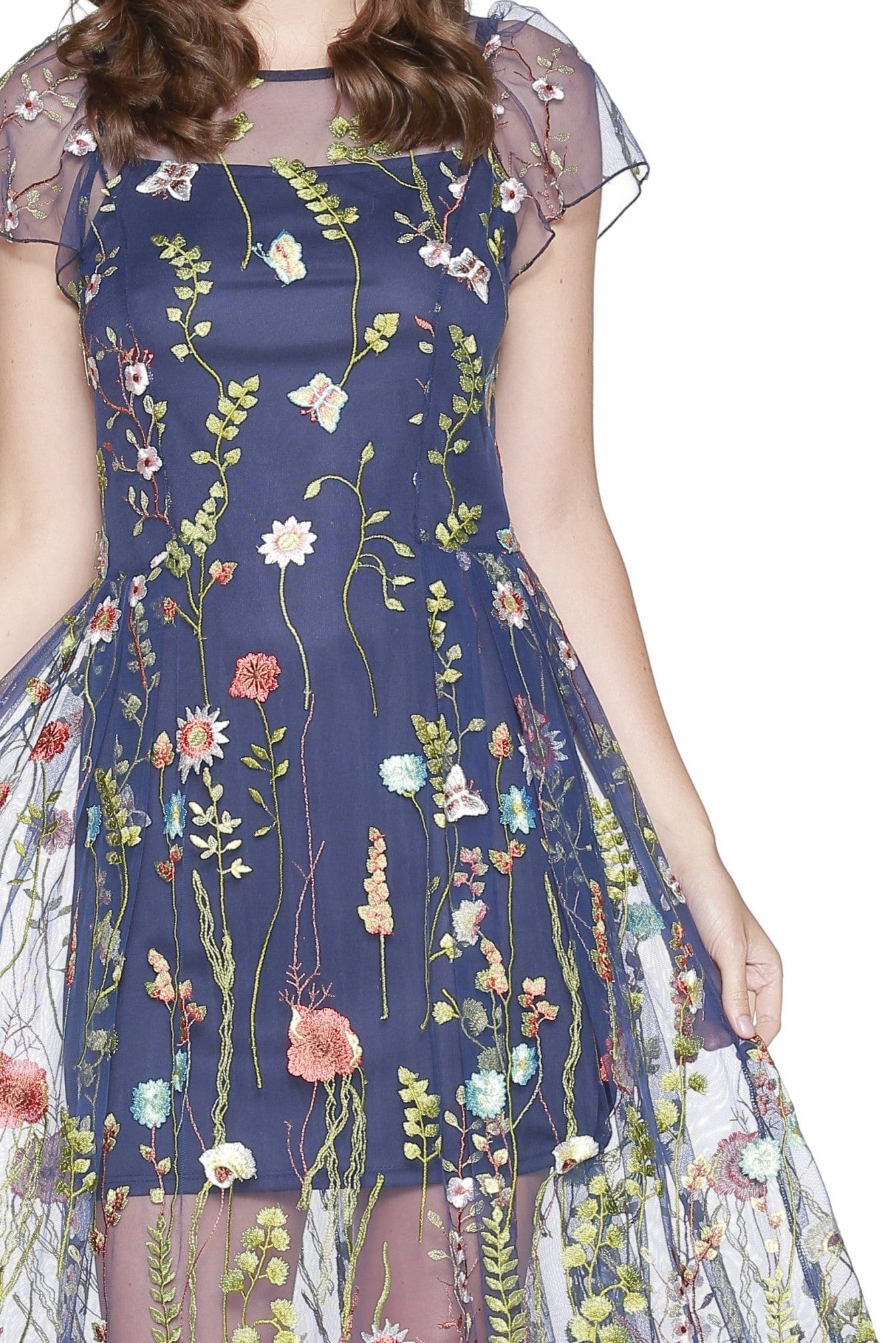 Day to Night Fashion Erika Dress - Navy Floral