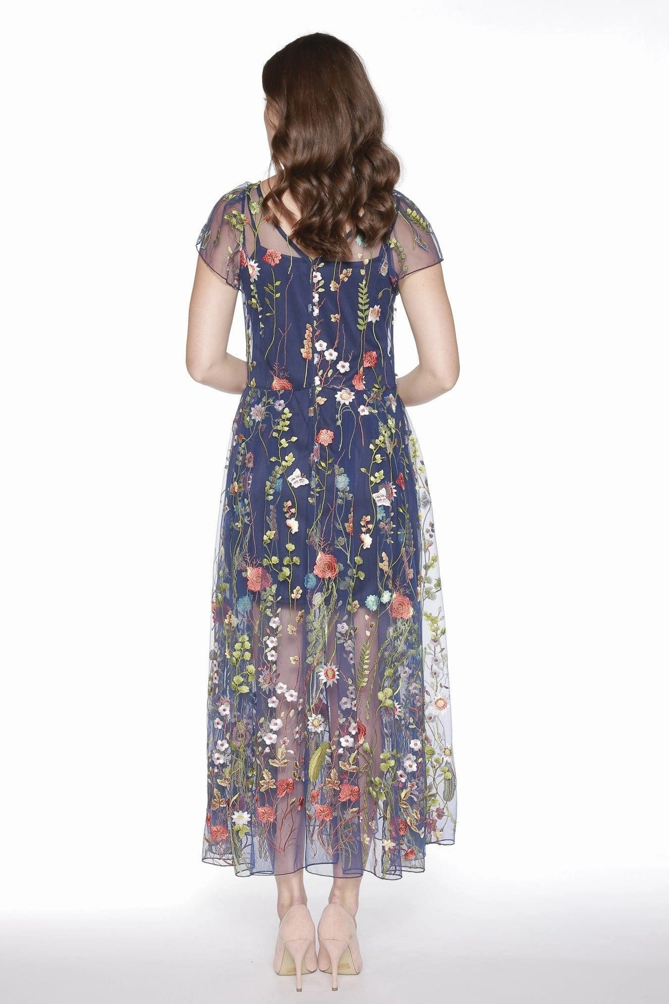 Day to Night Fashion Erika Dress - Navy Floral