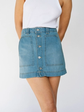Minimal Touch All Buttoned Up Denim Skirt Dream Team