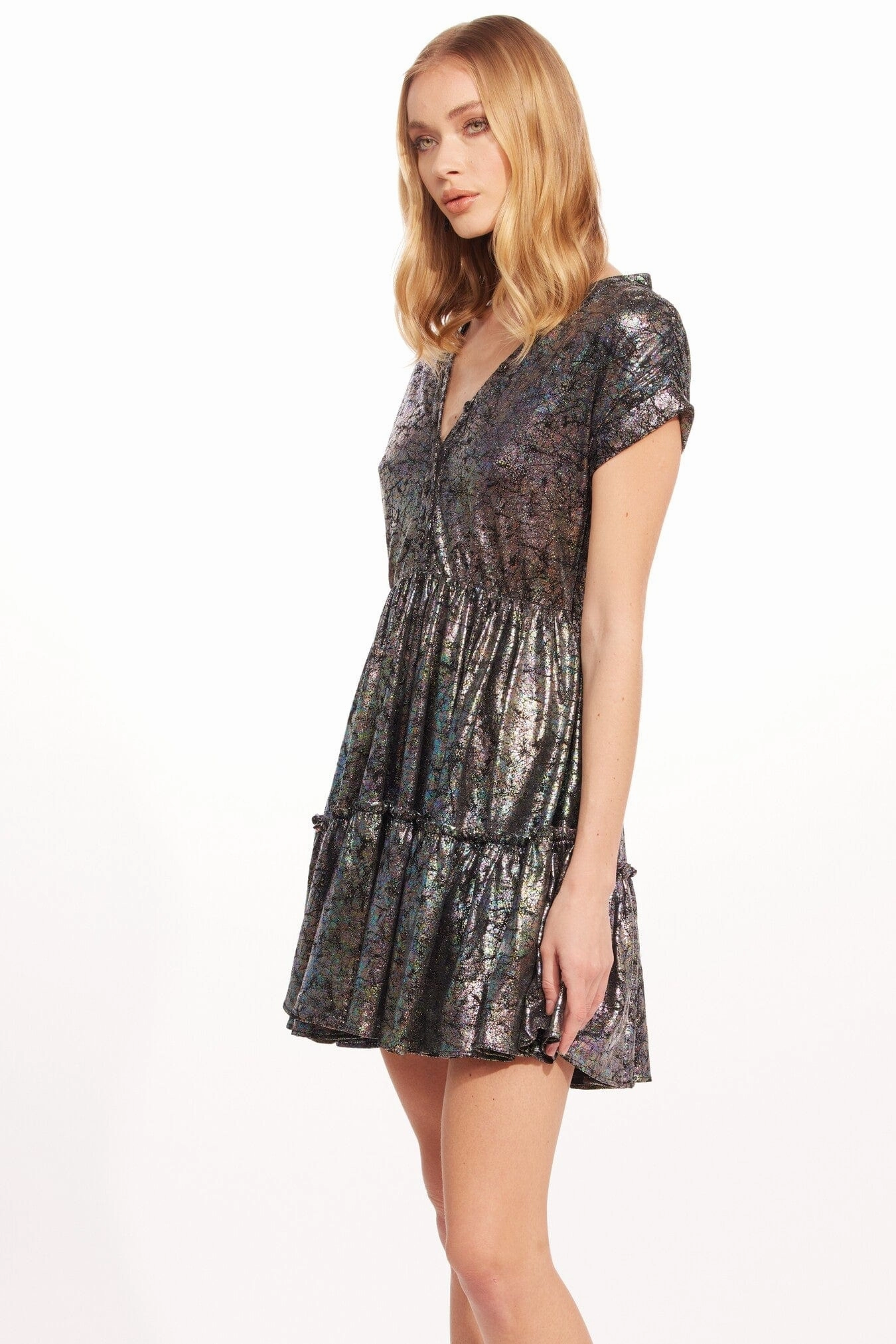 Dazzle Edge Ulani Mini Dress - Pyrite