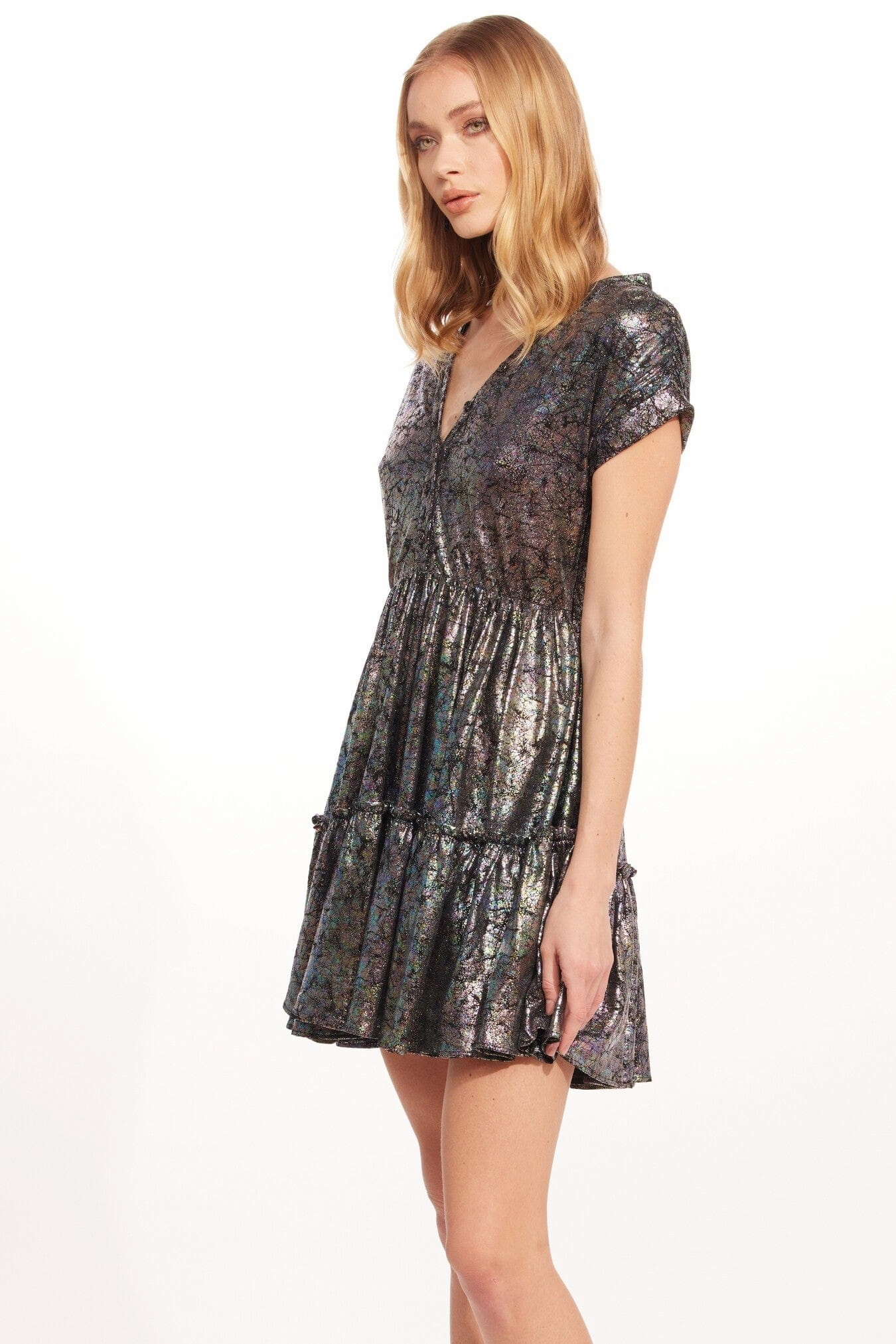 Dazzle Edge Ulani Mini Dress - Pyrite