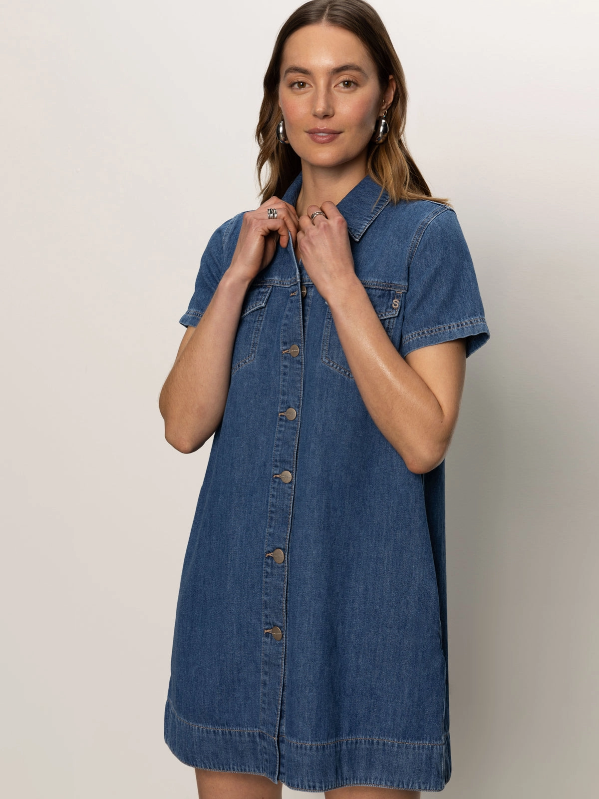Denim Shiftdress Medium Wash Wear Often
