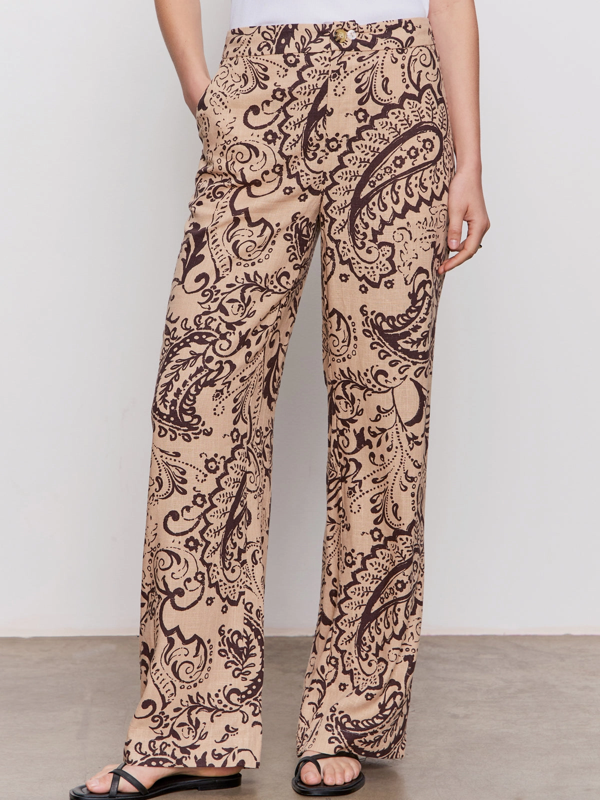 Designer styles The Soft Semi-High Rise Trouser Desert Bandana