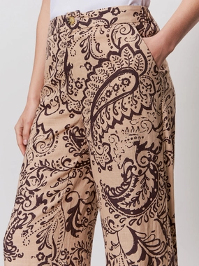 The Soft Semi-High Rise Trouser Desert Bandana Relaxed Style Flattering Waist