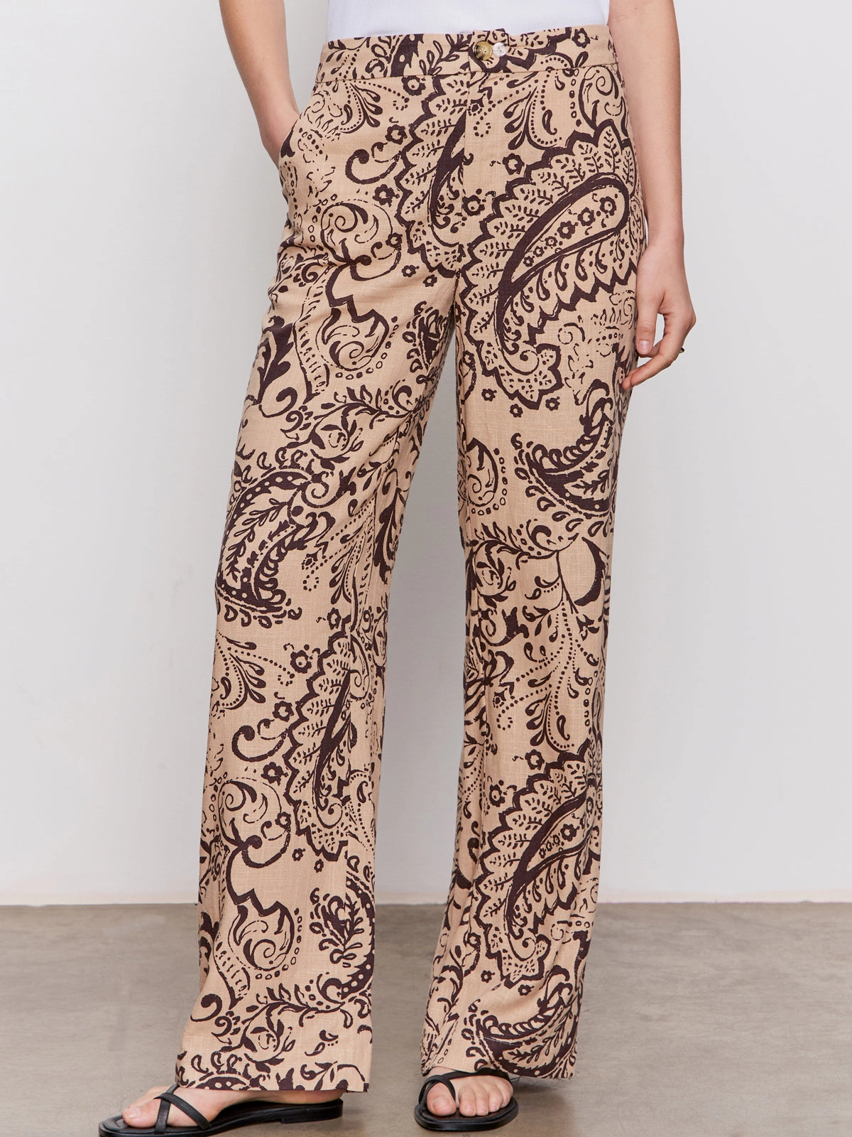 Designer styles The Soft Semi-High Rise Trouser Desert Bandana