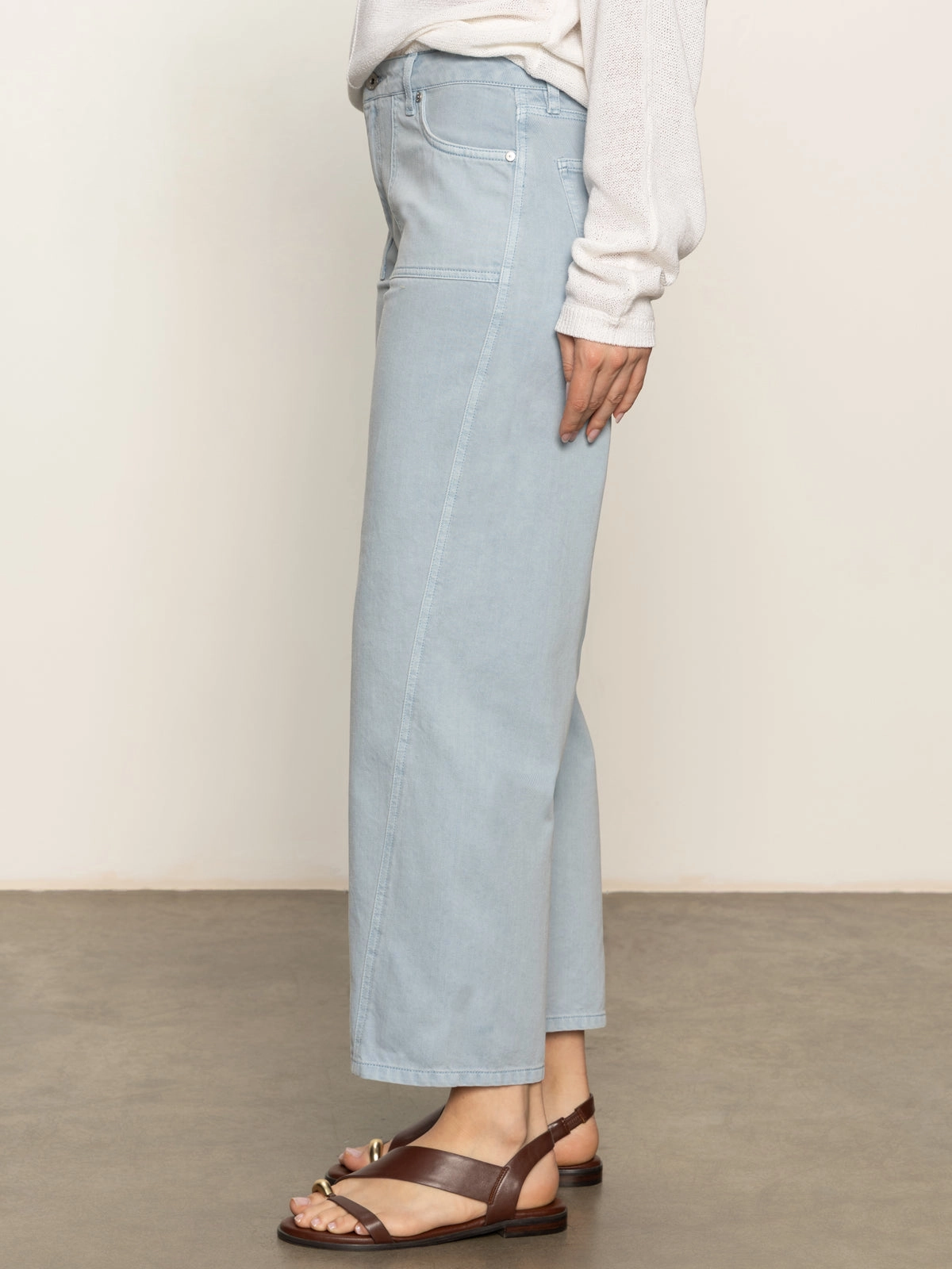 District Column Standard Rise Ankle Jeans Blue Mirage Stretch pants