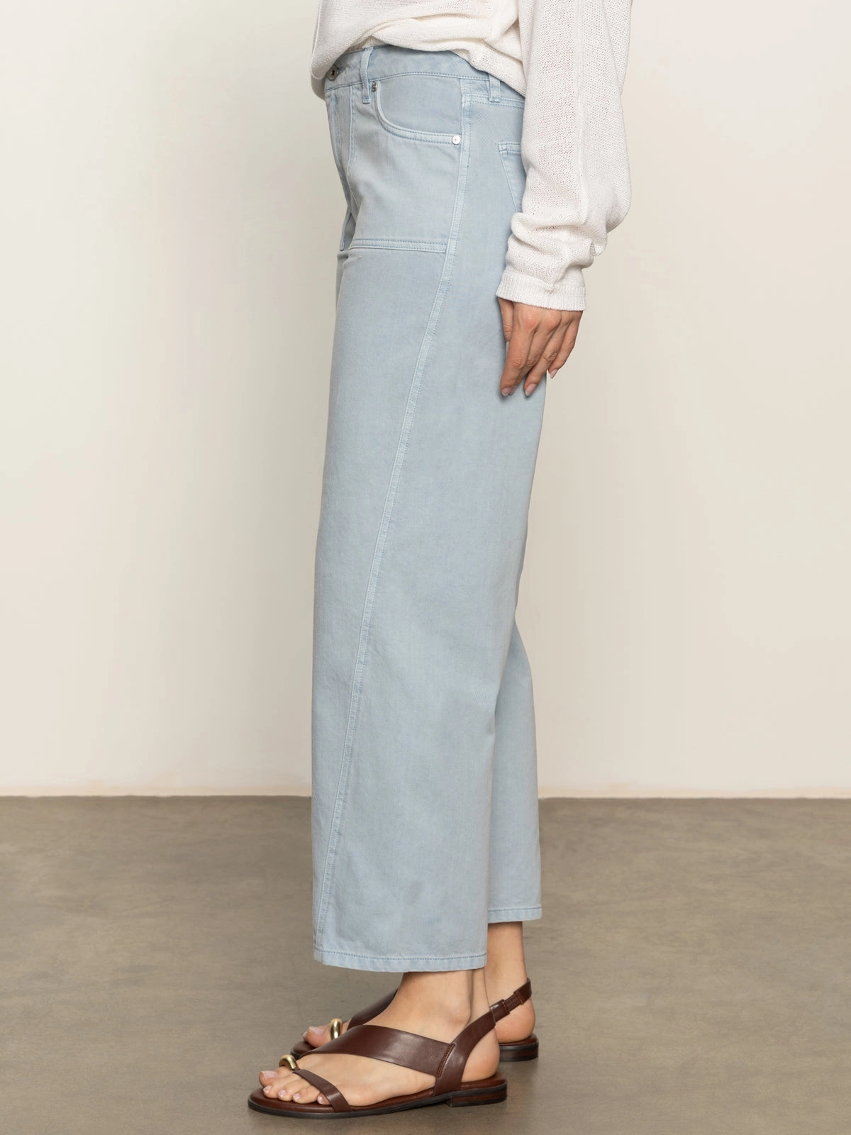 District Column Standard Rise Ankle Jeans Blue Mirage Stretch pants