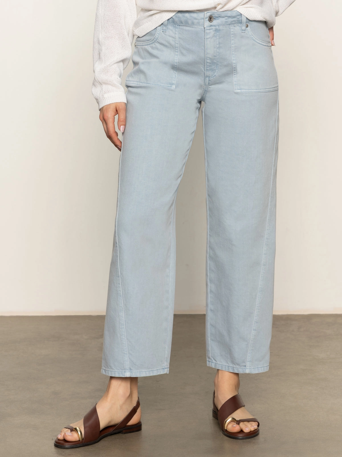 Trendy Design District Column Standard Rise Ankle Jeans Blue Mirage