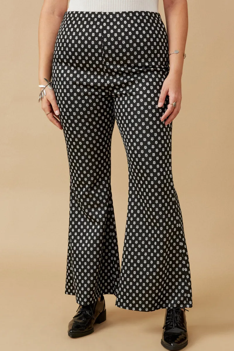 Ditsy Floral Bell Bottom Knit Pants All Use