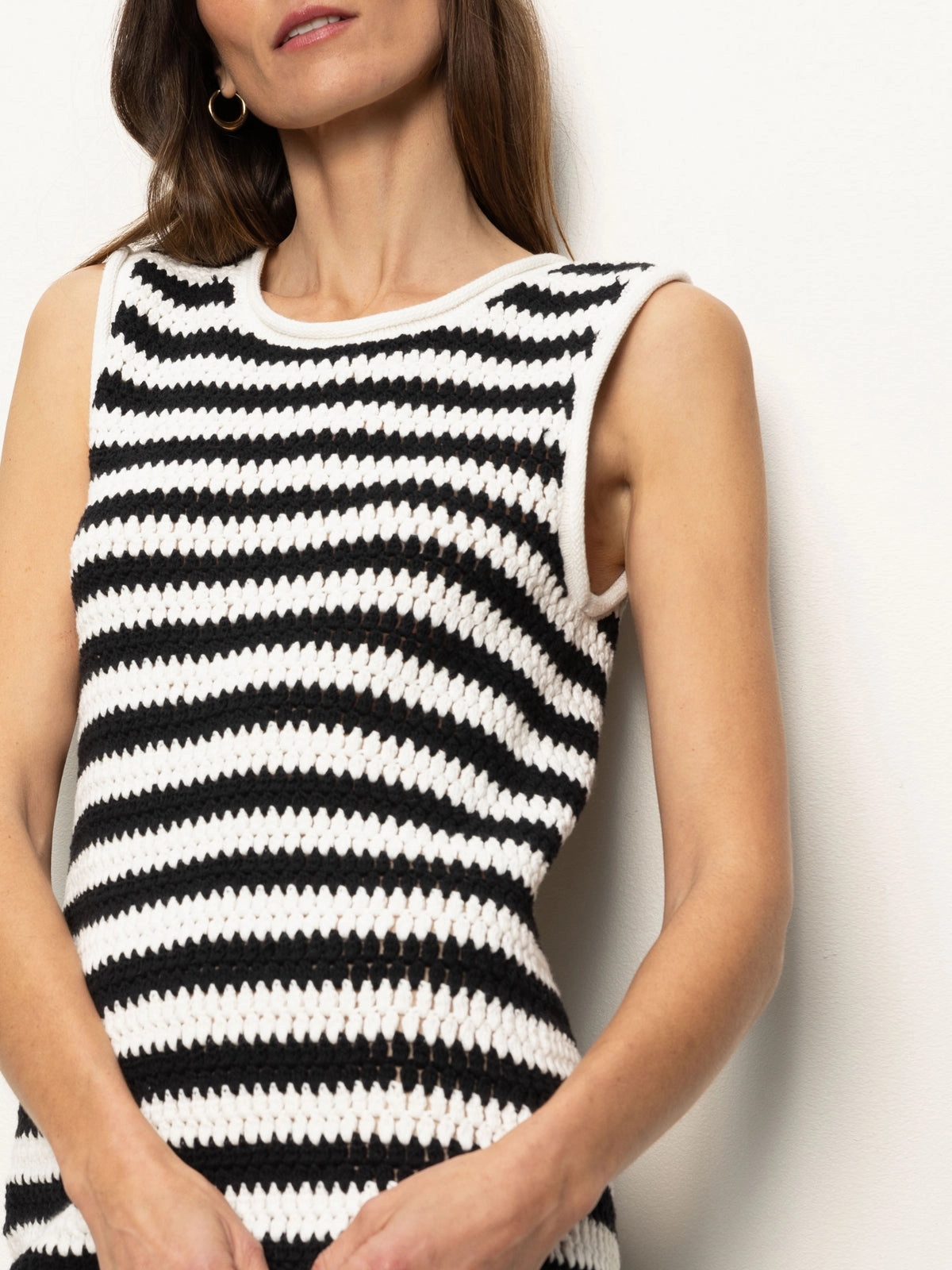 Dress to impress Summer Shell Dress Chalk Black Stripe