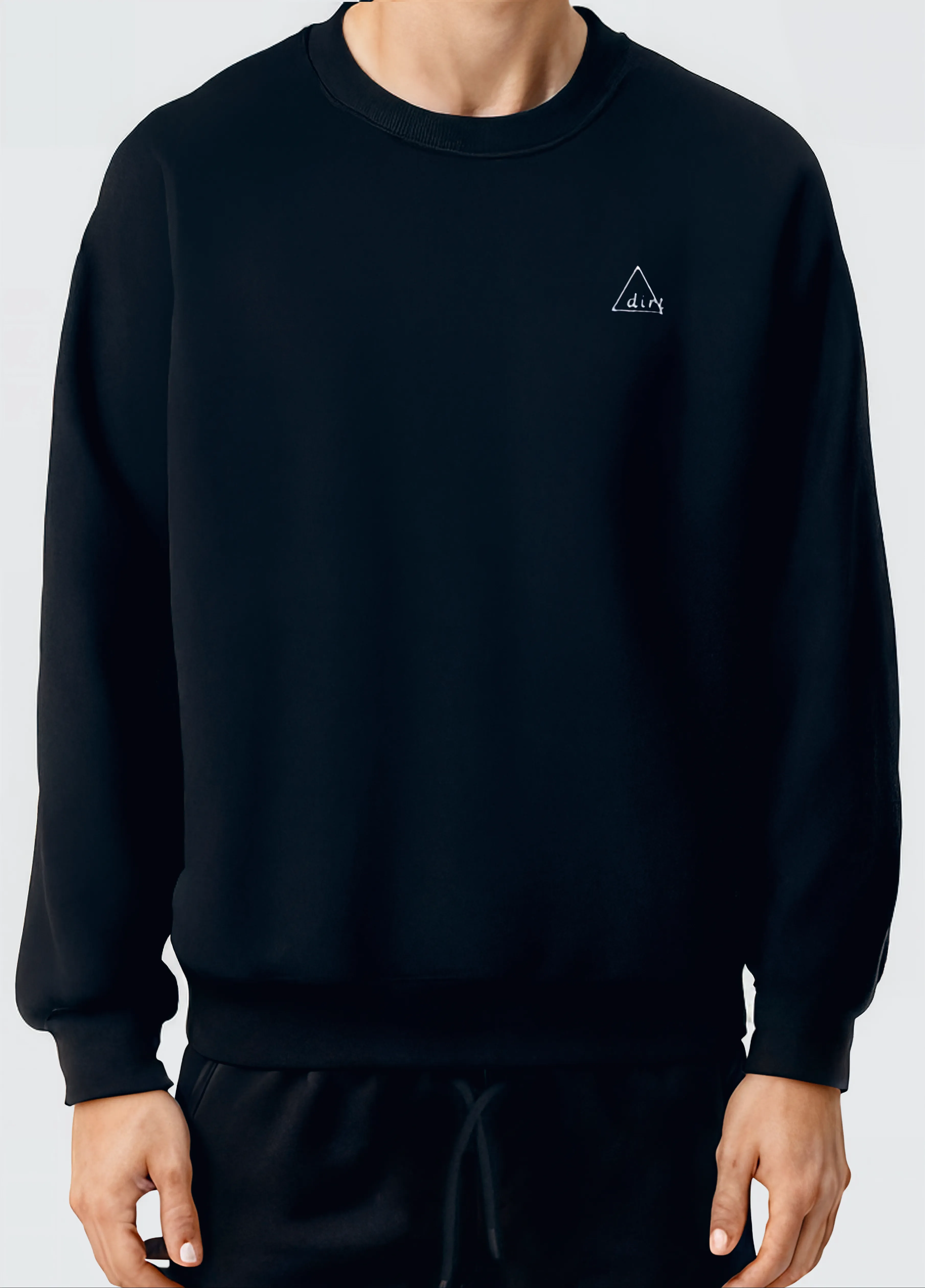 Relaxed Fit Silhouette Mid Season Wear DRT Classic Sweatshirt Embroidered