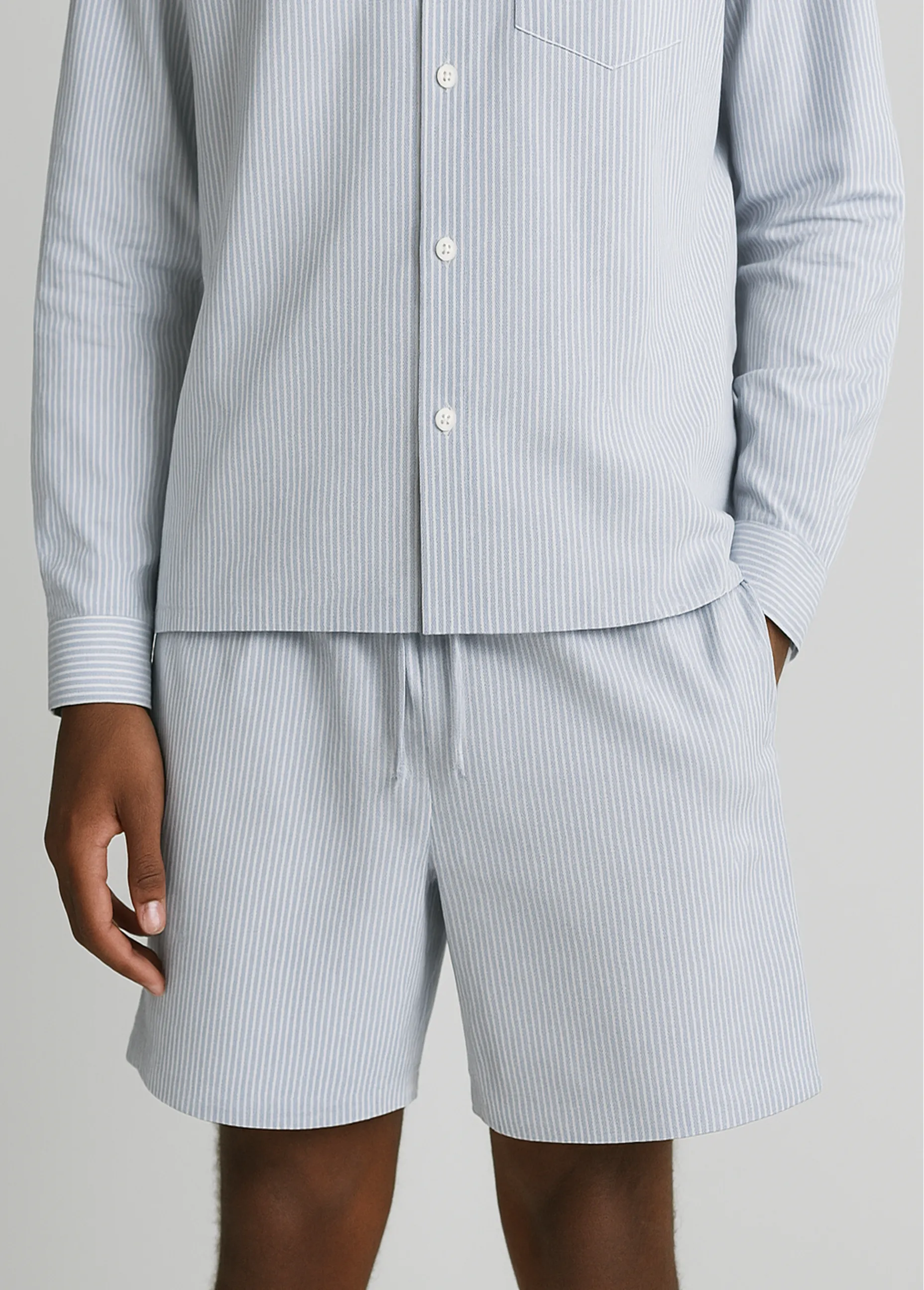 DRT Striped Short denim material