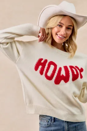 Tactical Wear IT4705-01 | HOWDY LETTERING SWEATER TOP