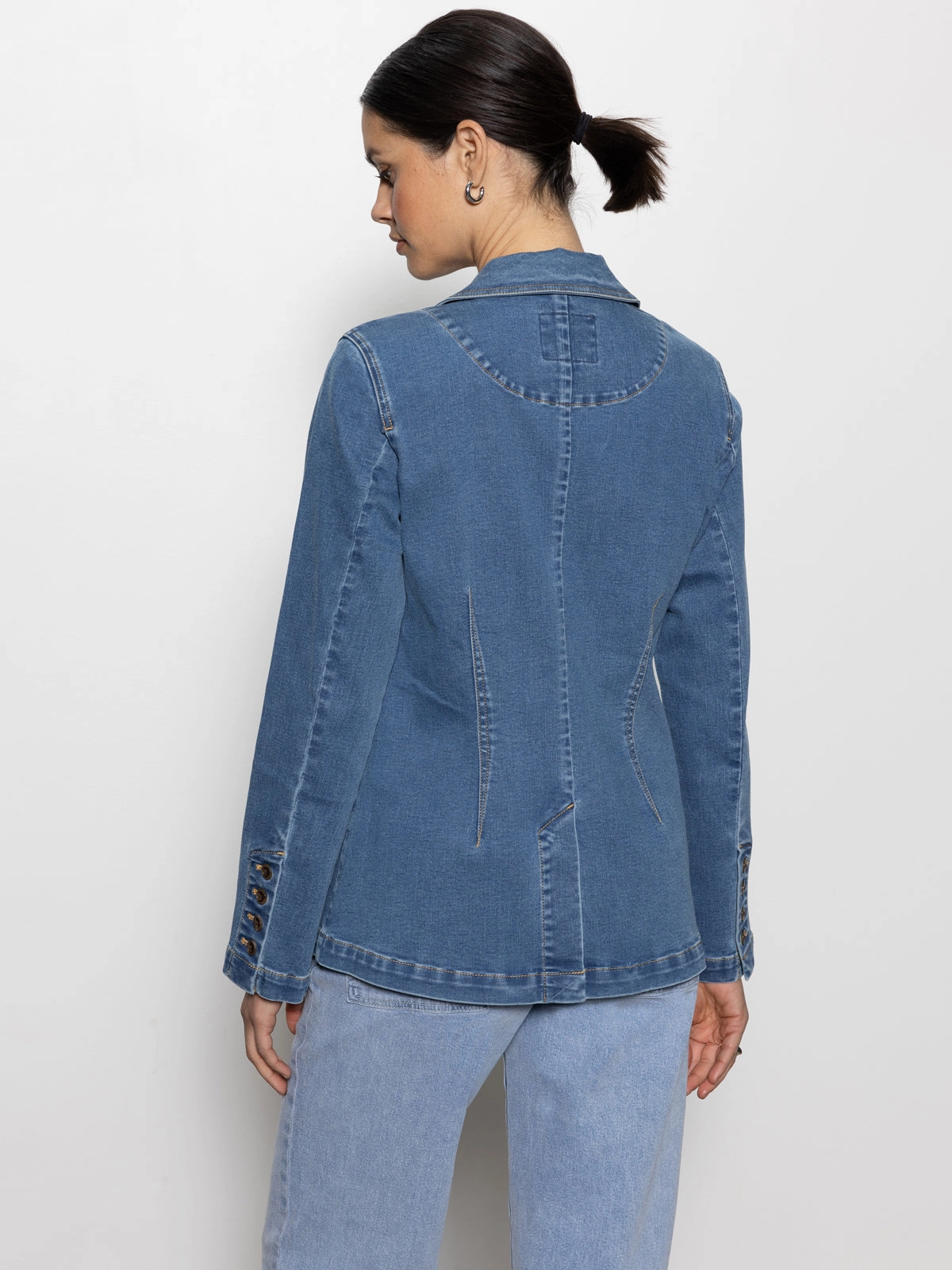 Durable Spark Sculpted Denim Blazer Best In Show