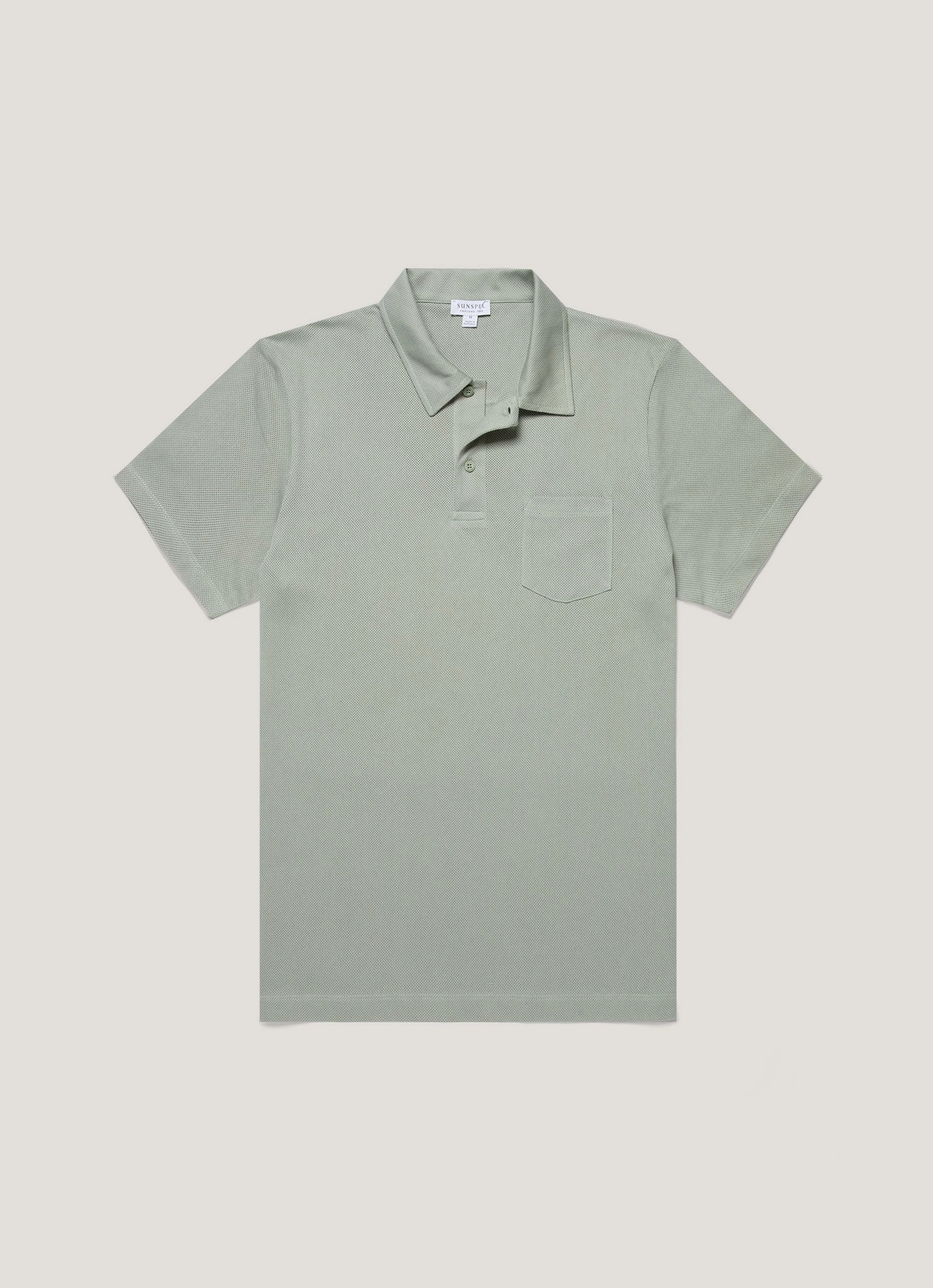 Playful design T-shirt City Vibe Men's Riviera Polo Shirt in Pastel Green