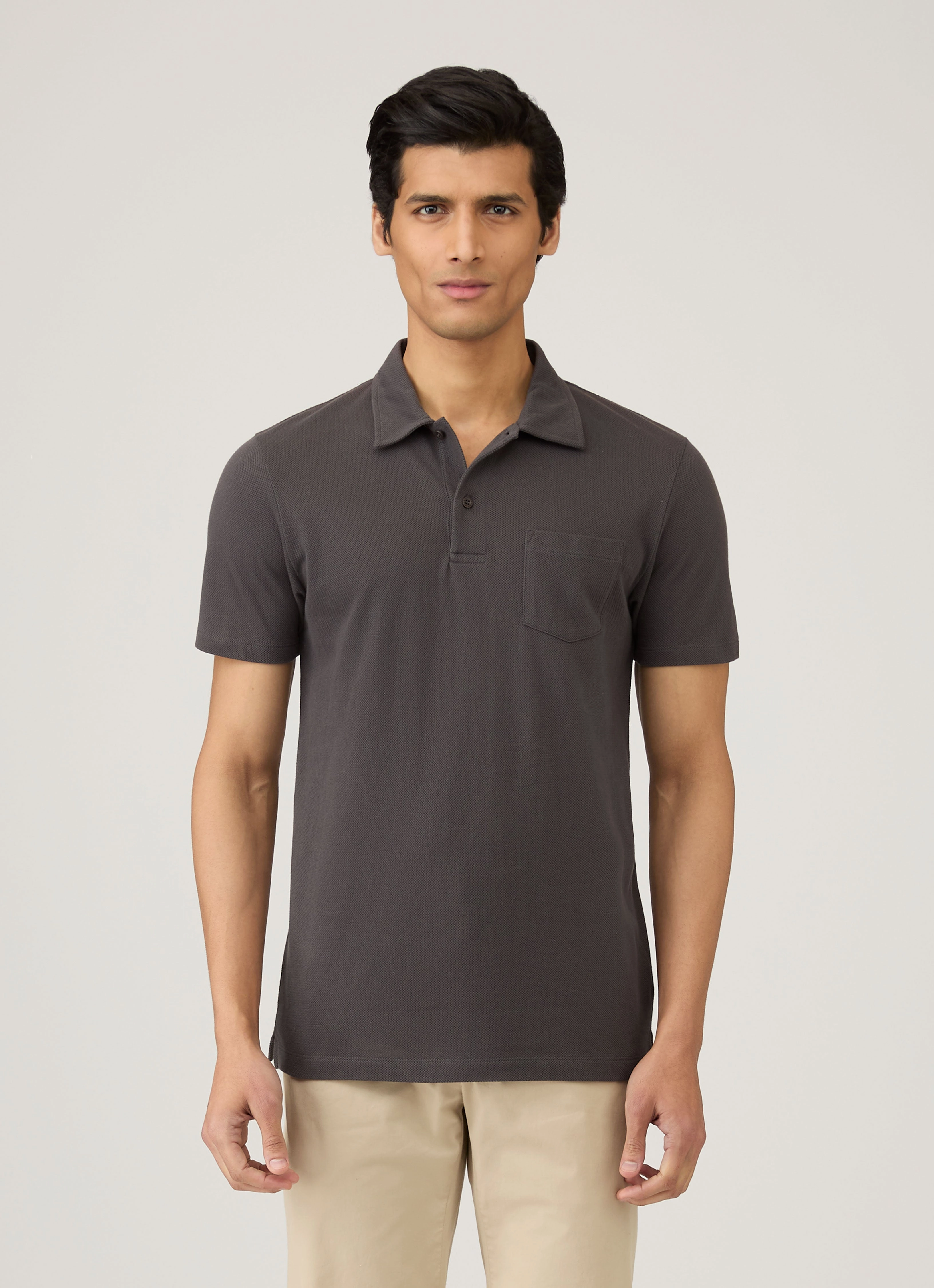 Dynamic Collection Sports Men's Riviera Polo Shirt in Charcoal