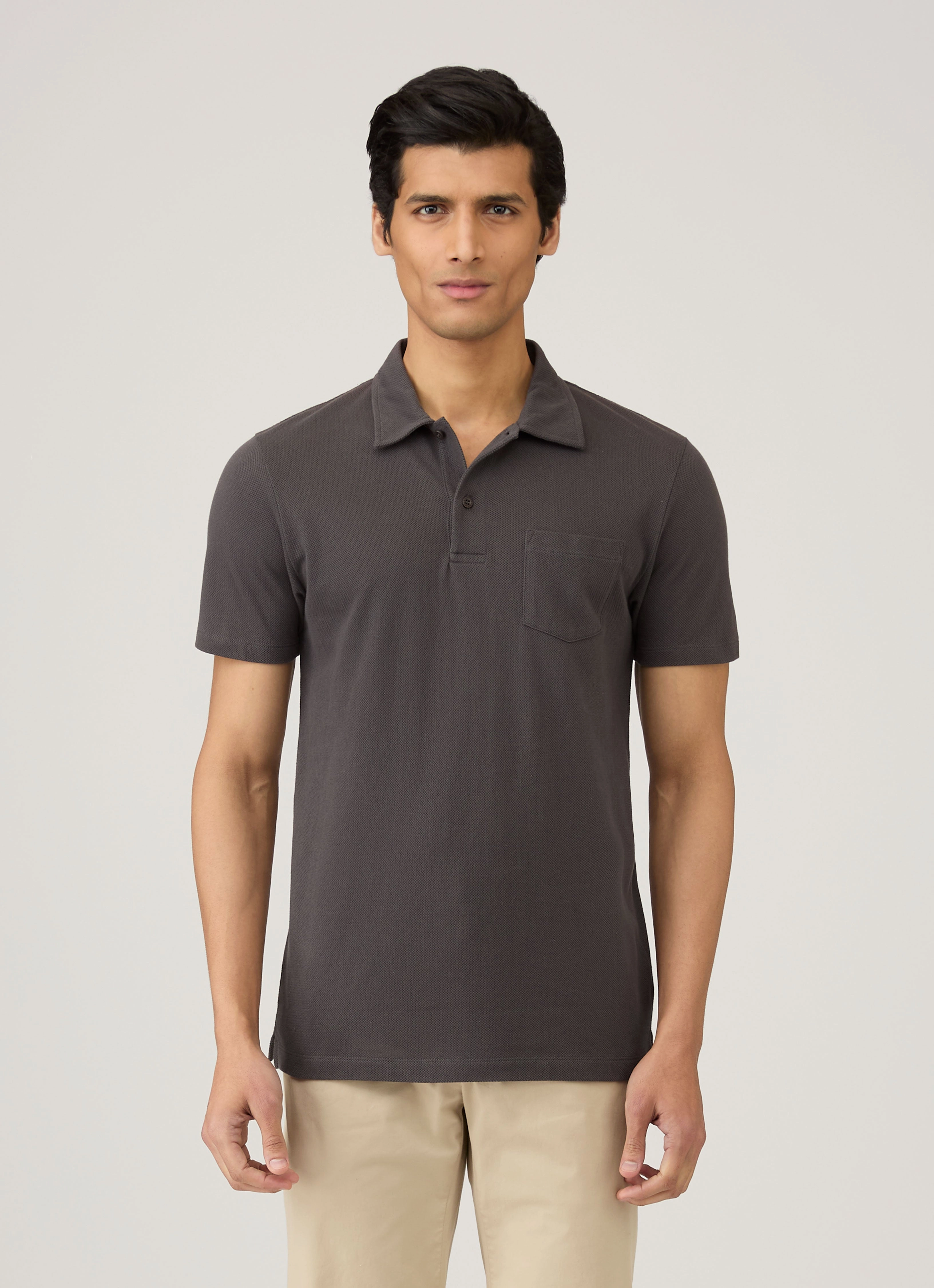 Dynamic Collection Sports Men's Riviera Polo Shirt in Charcoal