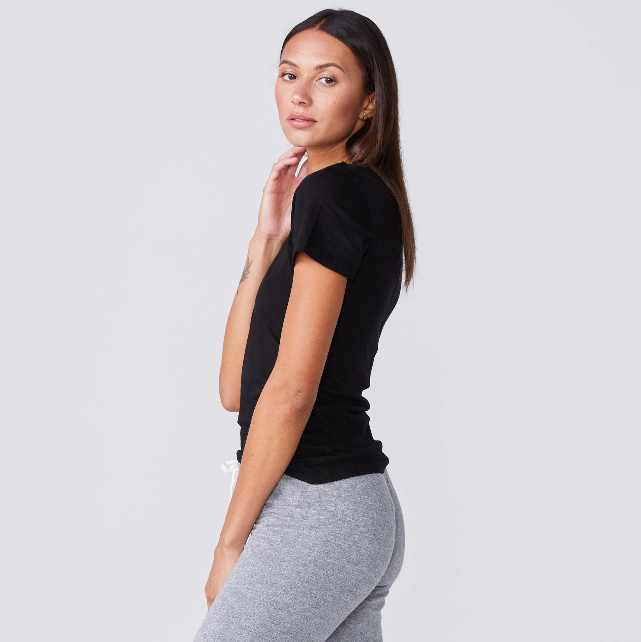 Easy Fit Super Fine Jersey Fitted Crew Neck Tee