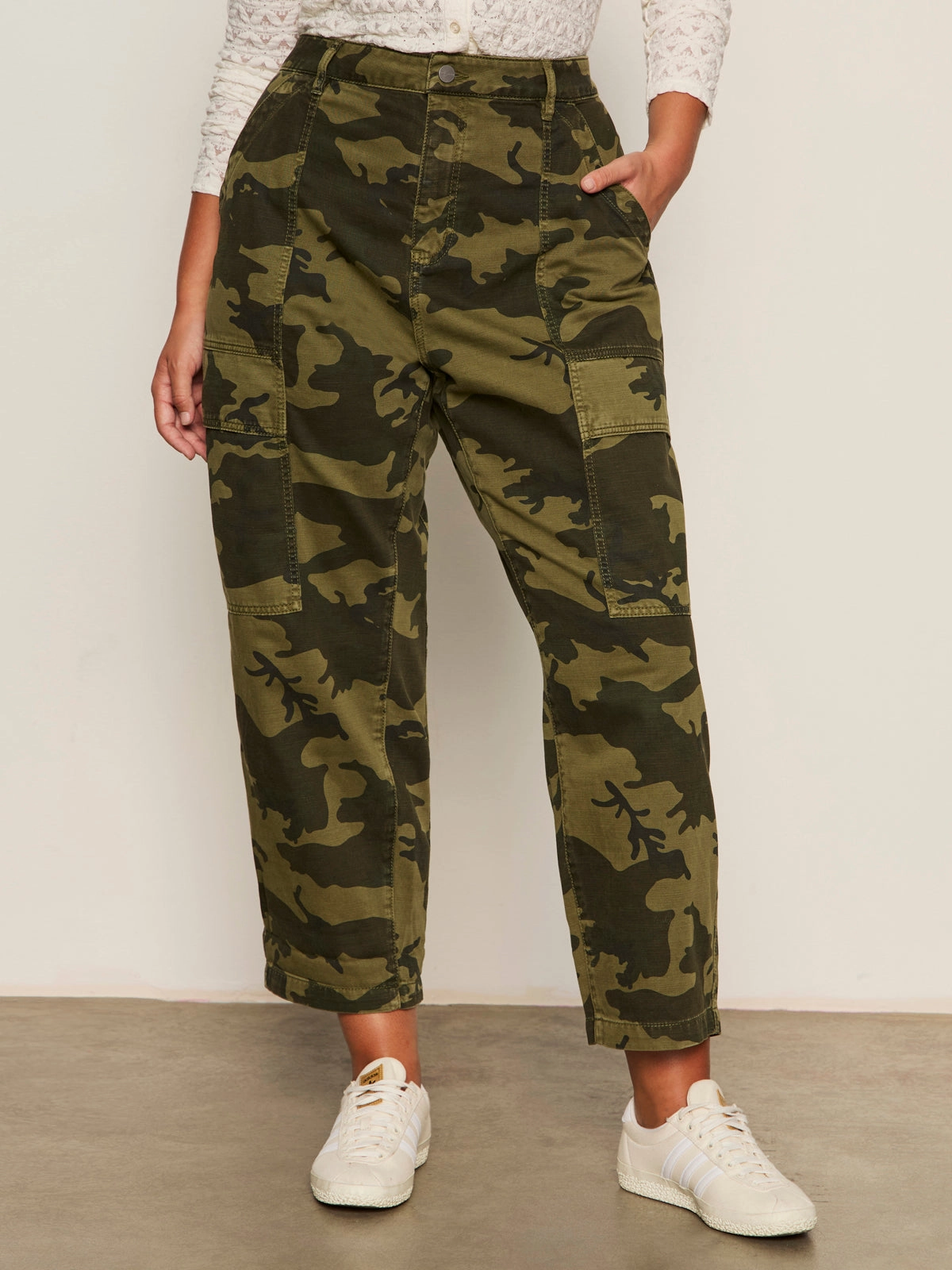 Boyfriend Utility Pant Rambler Camo Extended Sizing High Rise