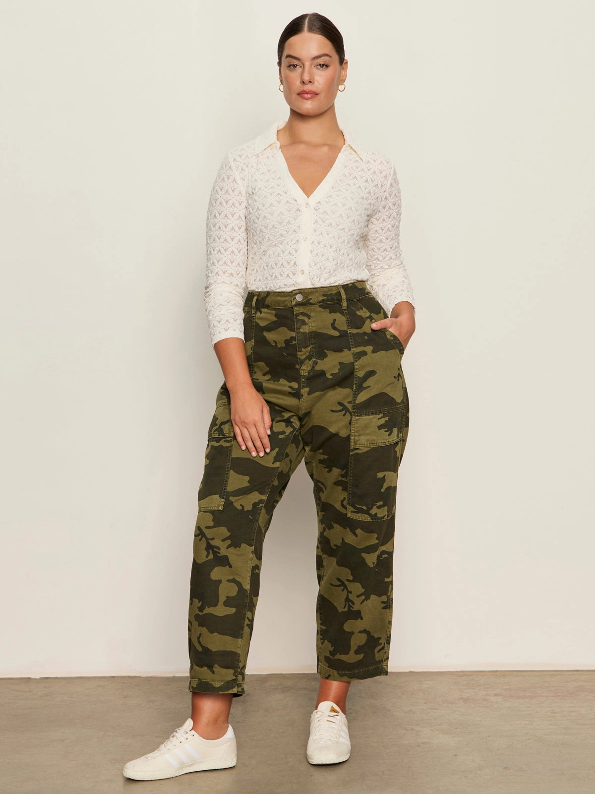 Easy Wear Boyfriend Utility Pant Rambler Camo Extended Sizing
