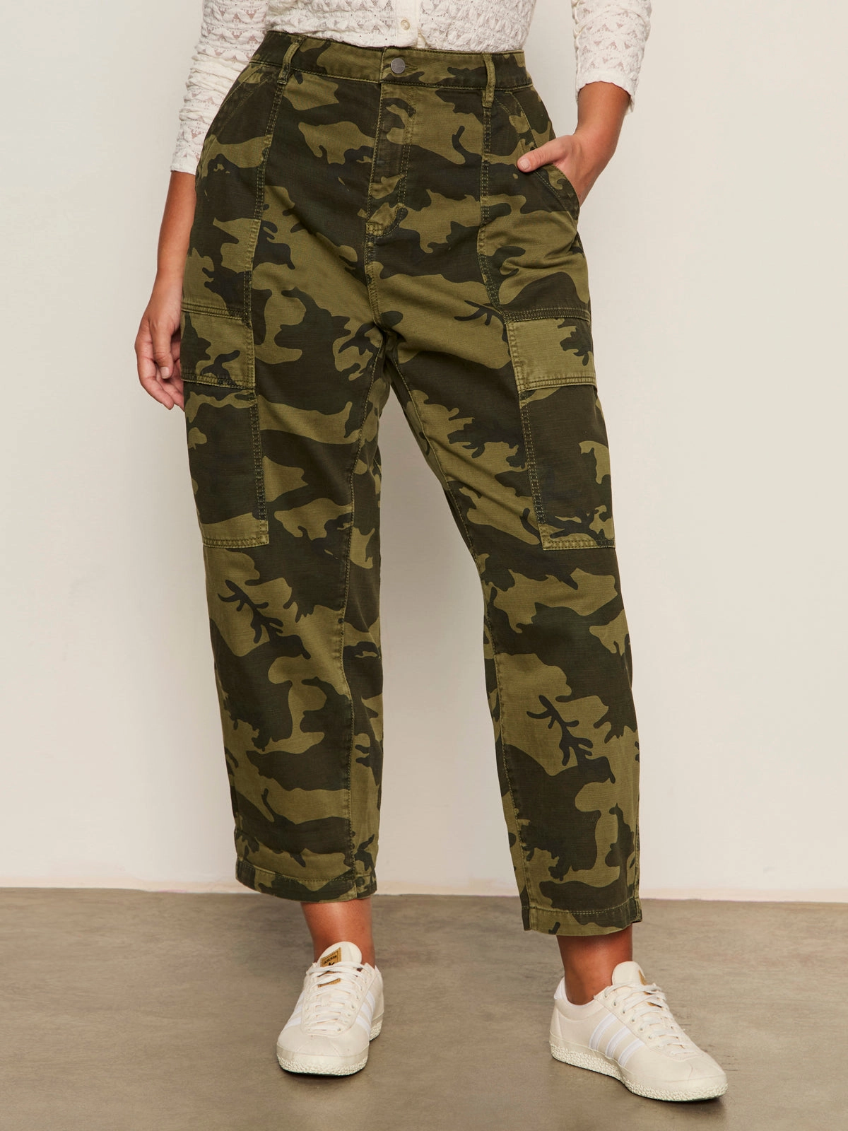 Light Fabric Boyfriend Utility Pant Rambler Camo Extended Sizing