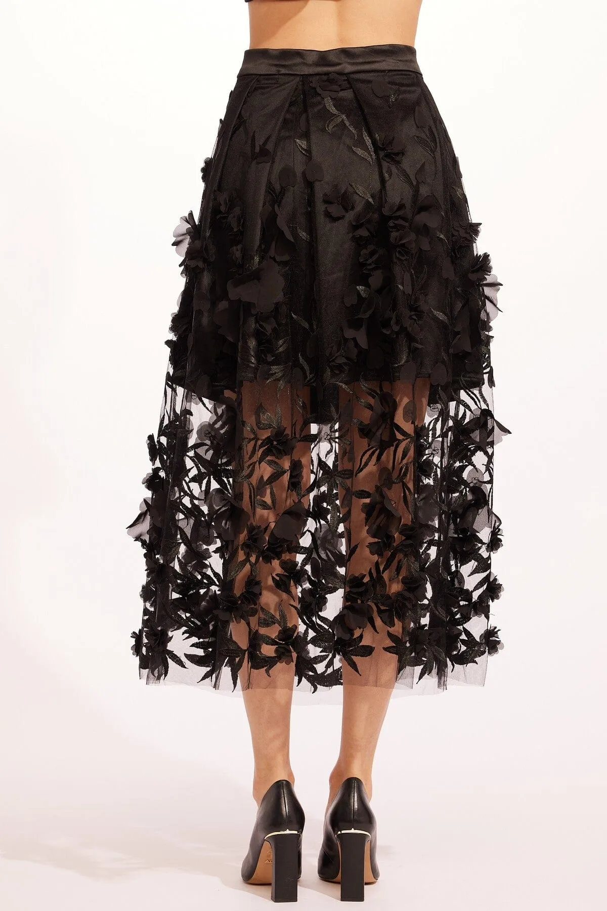 Edgy Feel Rosella Skirt - Caviar Bloom