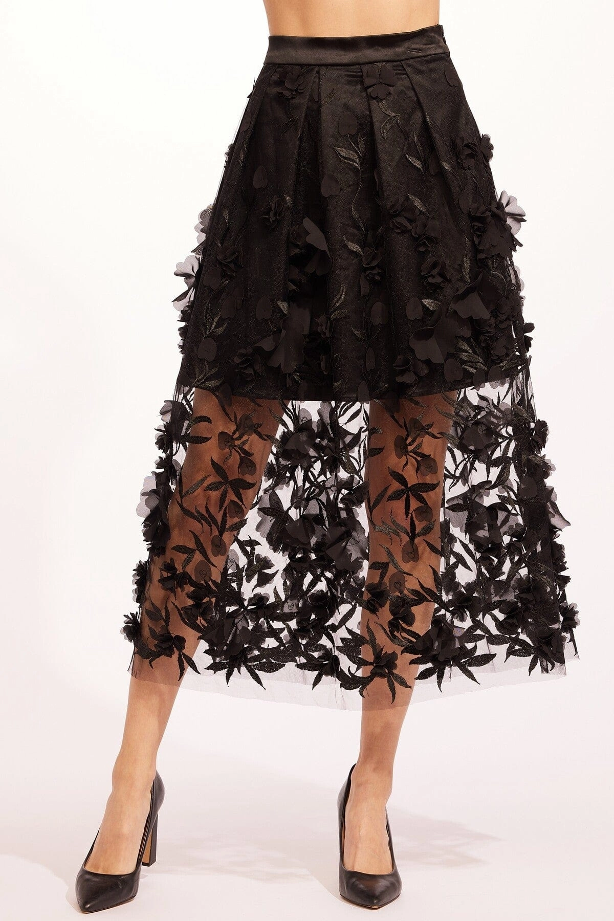 Edgy Feel Rosella Skirt - Caviar Bloom