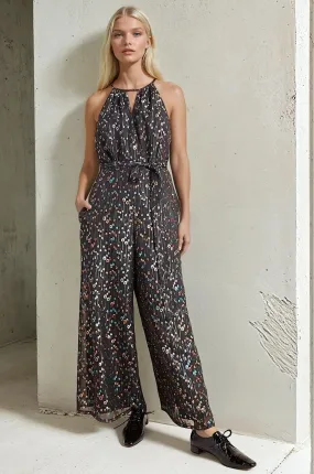 Edita Halter Metallic Clip Dot Jumpsuit Eco Worker