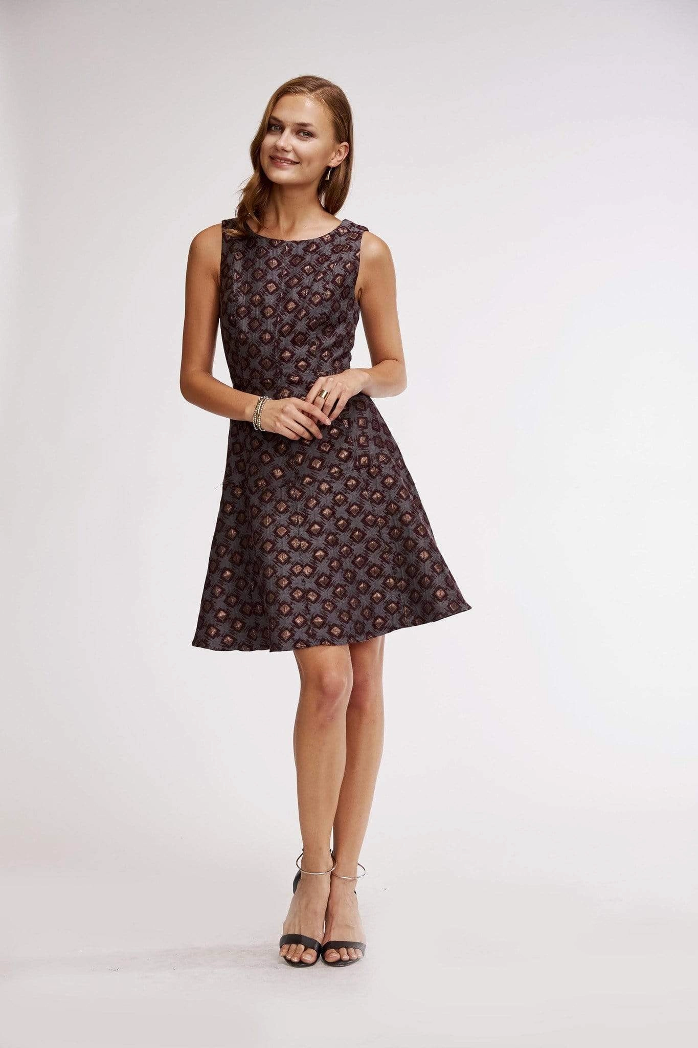 Haven Dress - Wine Dot Versatile Silhouettes
