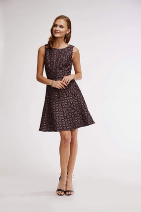 Haven Dress - Wine Dot Versatile Silhouettes