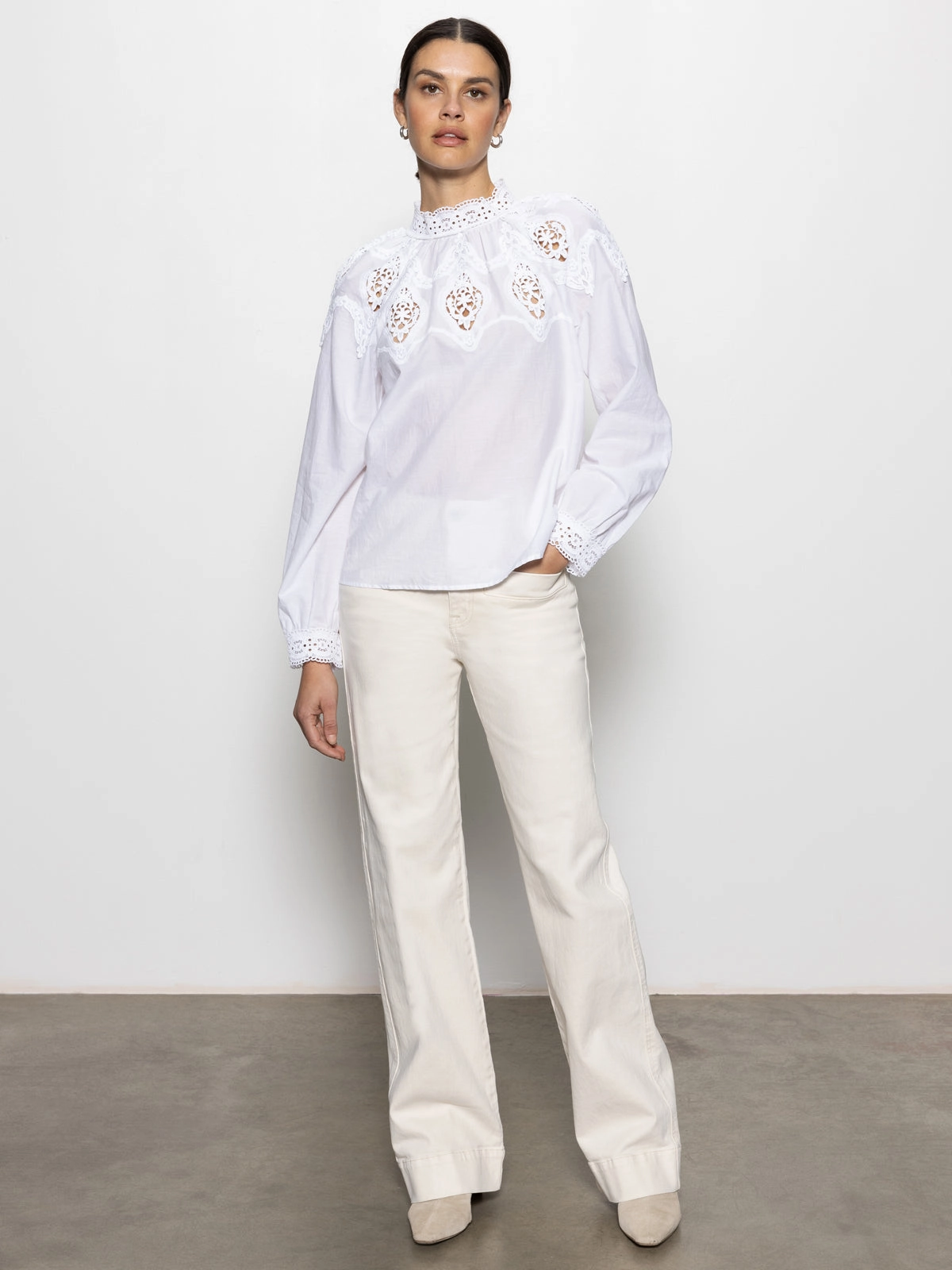 Effortless Style Voyage Standard Rise Full Length Pant Light Oat