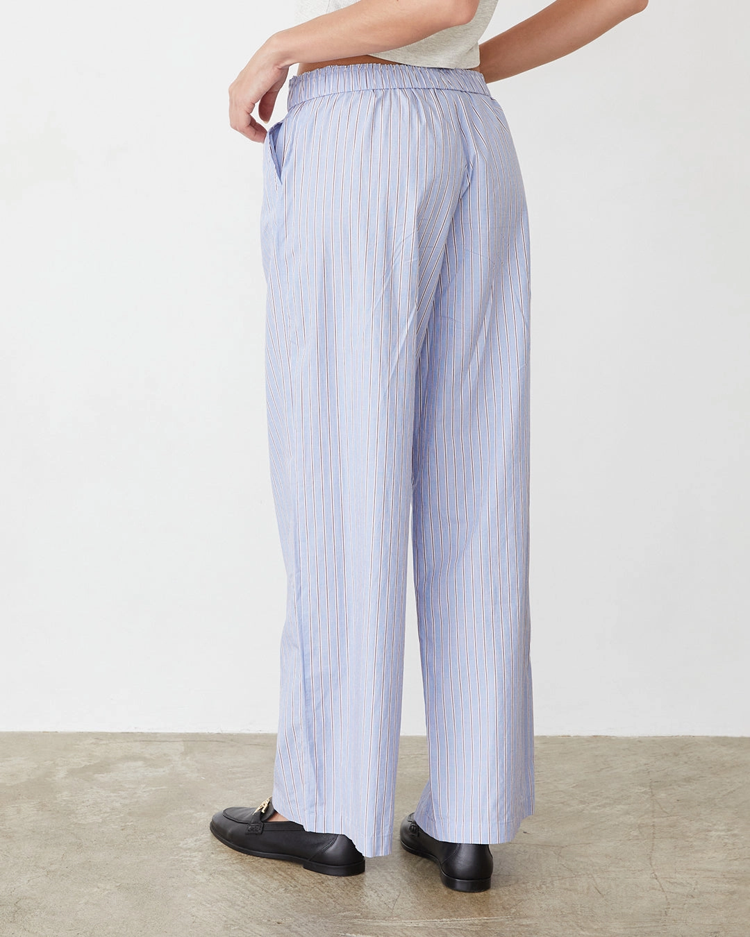 Effortless Wear Stripe Poplin Boxer Pants